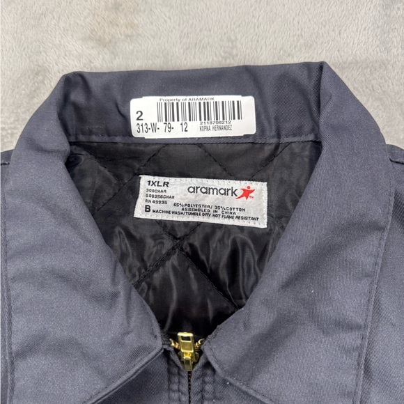 NWT By Aramark Ford Full Zip Work Jacket Gray Size XL Clean - Picture 2 of 5